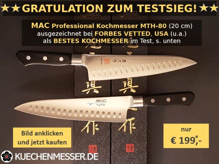 MAC Professional Kochmesser 20 cm MTH-80 Japan