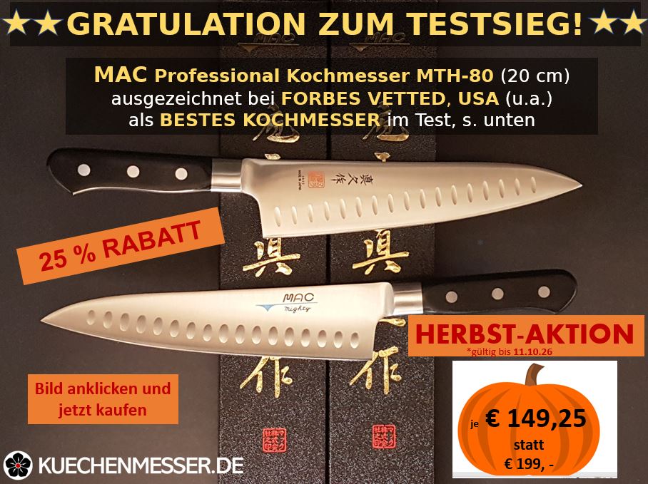 MTH-80 MAC Professional Kochmesser Japan 20 cm Herbstaktion